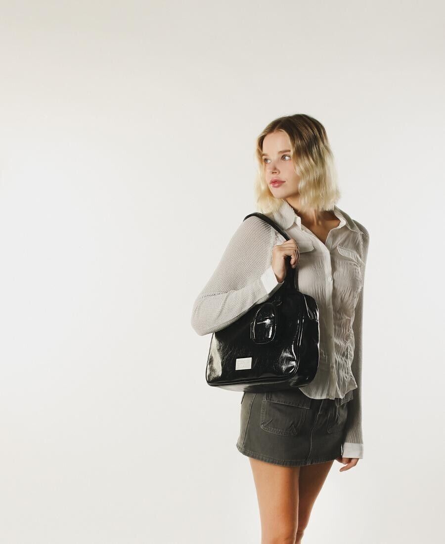 ★masmarulez★ 304 leather pouch shoulder bag Black Masmarulez] Korean 304 Leather Pouch Shoulder Bag Black | eBay