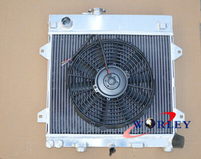For BMW E30 M10 316i 318i 1982-1991 85 86 87 88 Manual MT Aluminum Radiator+FAN