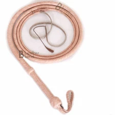 Natural Cowhide Leather 6 to 20 Feet 12 Strands Bull Whip Indiana Jones Bullwhip