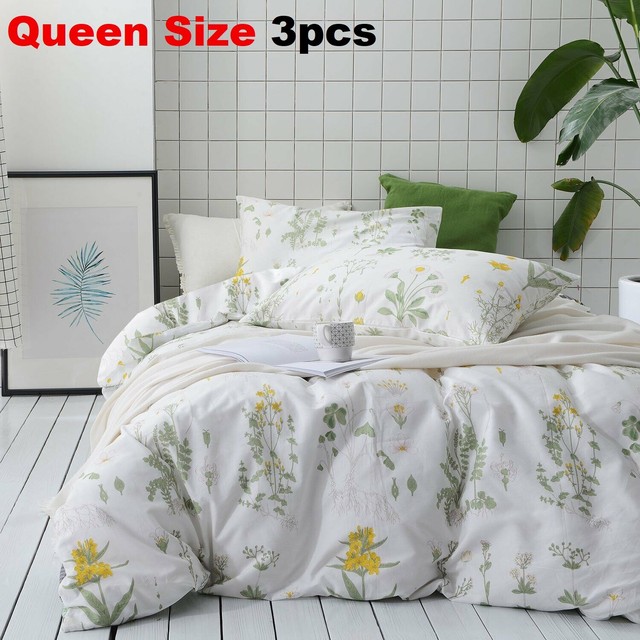 3 Pieces Sage Green Duvet Cover Set Seersucker Bedding Seersucker