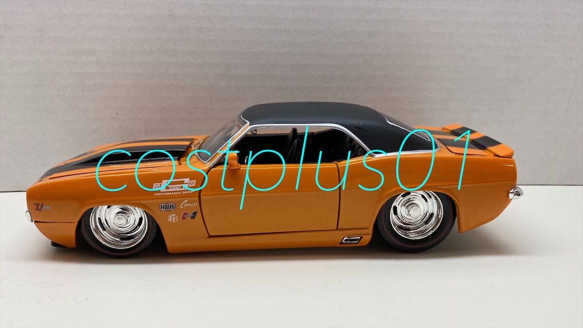 JADA BTM 1969 CHEVY CAMARO 1:24 ORANGE WITH PRIMER BLACK
