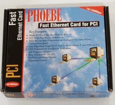 Phoebe Fast Ethernet Card for PCI with 10/100 Mbps and 32 bit bus spec