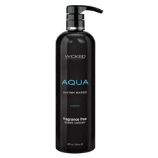 Wicked Aqua - Fragrance Free Lubricant - 16 oz Water Based Lube