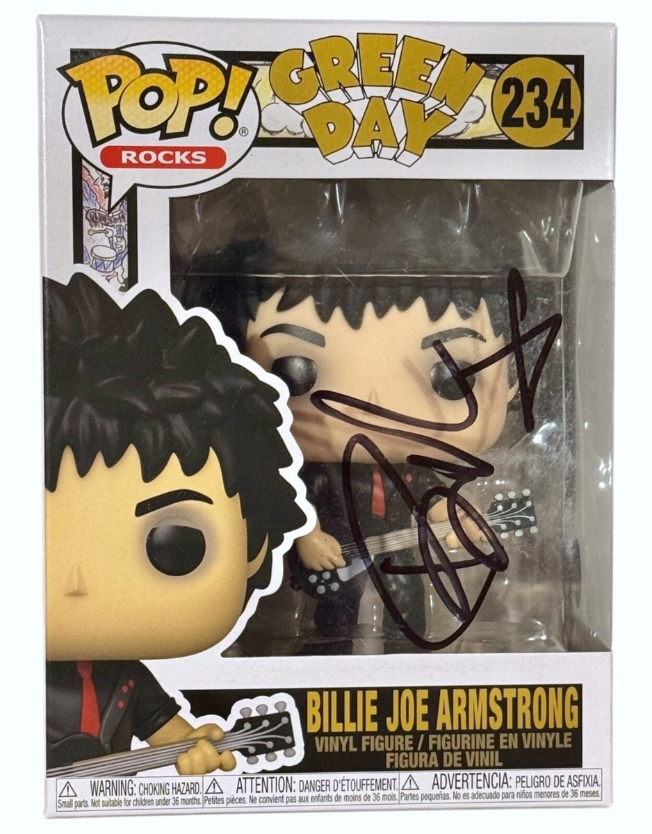 Billie Joe Armstrong Green Day Signed Funko Pop Rocks Figure