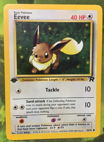 1st Edition Eevee 55/82 - Team Rocket - Near Mint