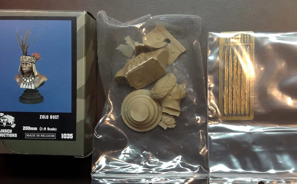 Original Resin Bust of Zulu Warrior - Verlinden (1035) - RARE OUT OF PRODUCTION  - Image 2 of 2