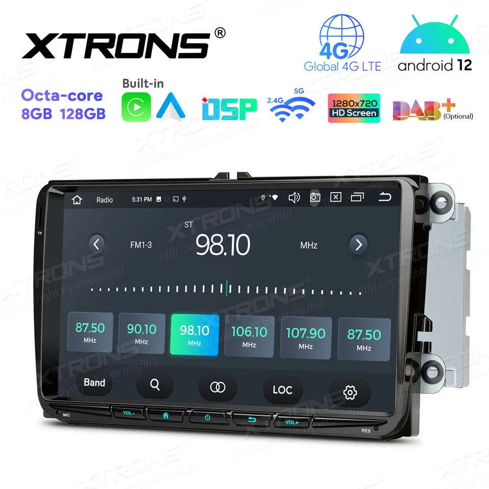 QLED Carplay Android 12 8-Core Car Stereo Radio GPS Navi For VW Volkswagen Jetta - Image 2 of 4