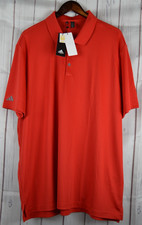 ADIDAS A230 Dri Fit UPF50 Performance Golf Sport Shirt Men's Polo 2XL Red NWT