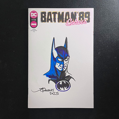BATMAN 89 ECHOES #1 Blank Sketch original art of Michael Keaton by Joe Quinones
