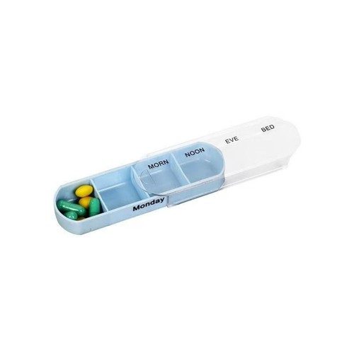 Portable Medicine Storage Containers 7 Days Pill Box Splitter Travel Use - Picture 5 of 16