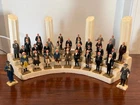 RARE - Vintage Marx 34 US President Figurines Set w/ Stand & Pillars COMPLETE