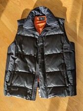 Bogner Men s Puffer Vest Leather Front Black ...