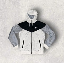 Nike Windbreaker Jacke mit Kapuze – Grau/Schwarz – Größe M – Sehr guter Zustand