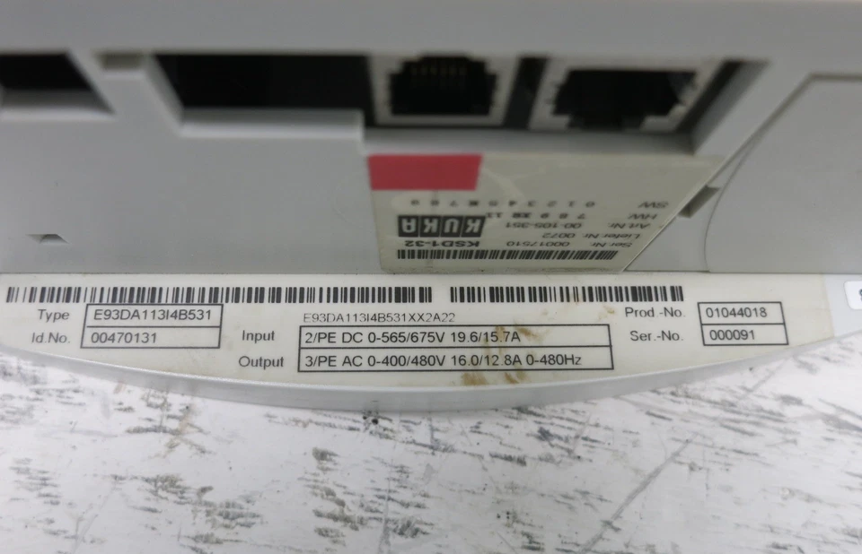 Kuka KSD1-32 Servo Drive Robot Controller E93DA113I4B531 00470131 00-105-351 - Image 3 of 4