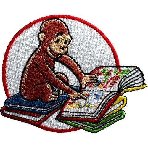 Curious George The Monkey Books Patch Embroidered Badge Iron Sew On Clothes Bag