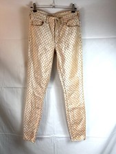 Anthropologie Pilcro And The Letterpress Velvet Light Pink Polka Dot Pants 25