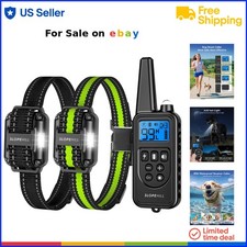 Dog Training Collar Electric with Remote Beep Vibration Shock Light for All S...