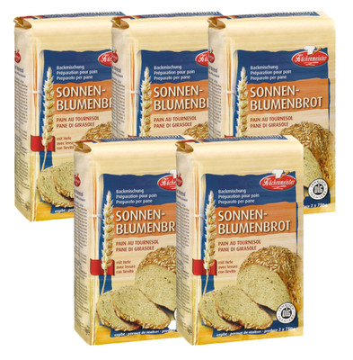 BIELMEIER Brotbackmischung Sonnenblumenbrot 5 Stück á 1000 g Küchenmeister