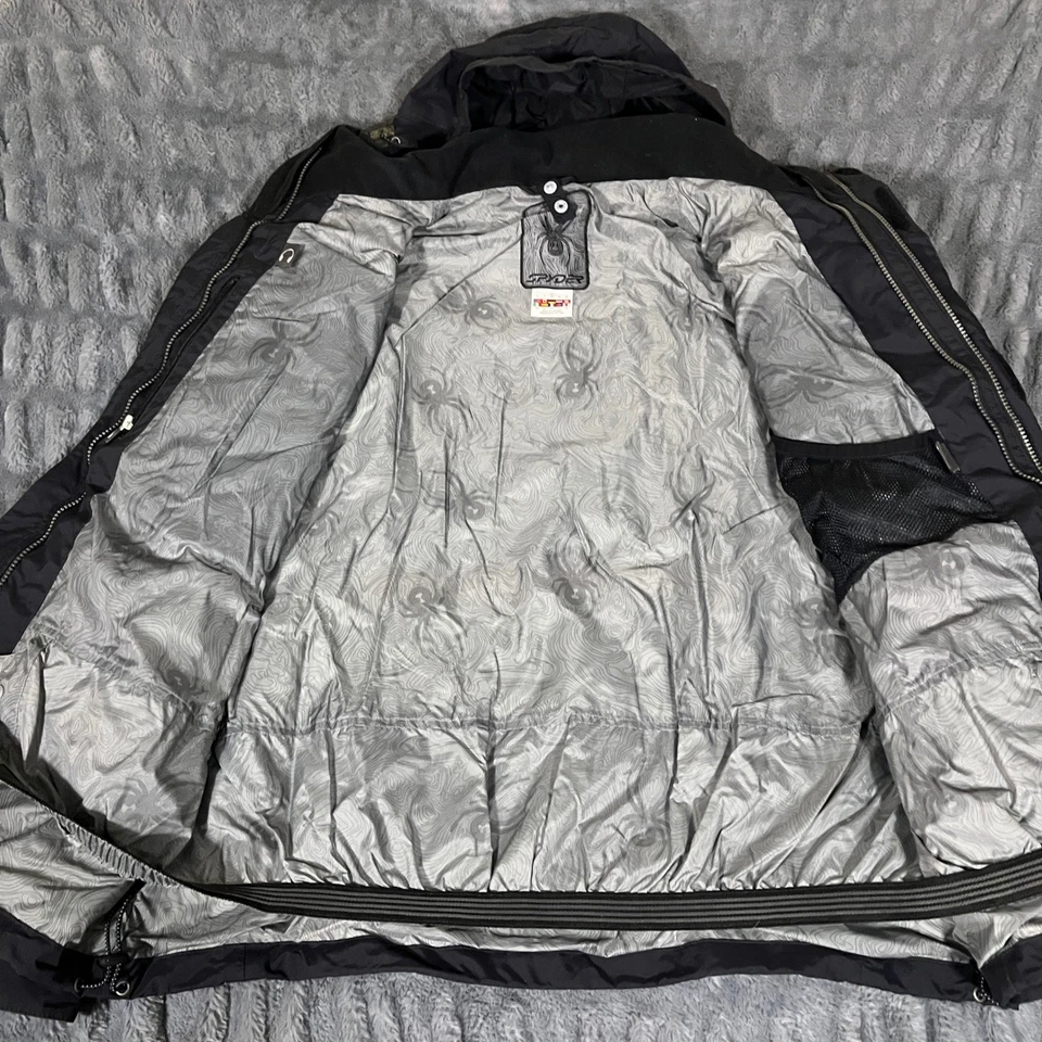 Spyder US Ski Team Mens Ski Jacket Thinsulate Hooded Black Audi Visa Sprint - Image 3 of 4