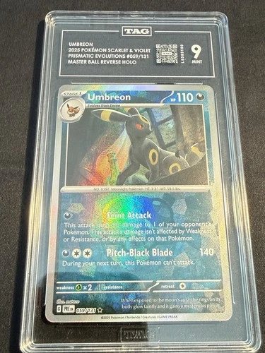 Pokémon TCG Umbreon Masterball Reverse prismatic evolutions Tag 9 Mint