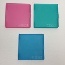 Allsop CD/DVD Storage Cases Set Of 3 Pink Blue Green Transparent Durable