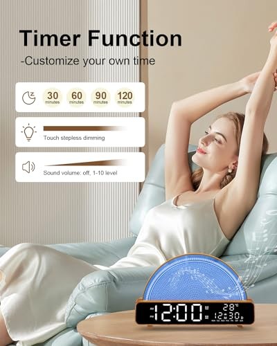 Sunrise Alarm Clock Wake Up Light with Sunrise Simulation White Noise Machine - Picture 6 of 7