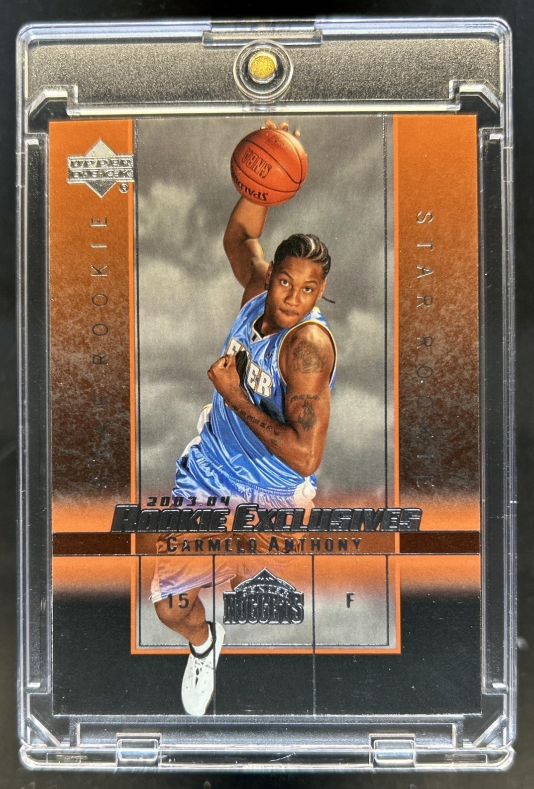 2003-04 Upper Deck Exclusives Carmelo Anthony RC #3 Nuggets Rookie