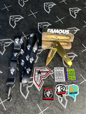 Famous Stars And Straps Knife Sticker And Lanyard Travis Barker Blink 182 RARE