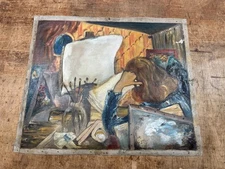 “Self Portrait, Artist and Canvas” by Midwest Regional Artist Virginia Terpening