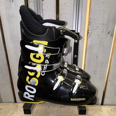 Rossignol Comp J4 Youth Ski Boots Black Yellow White Alpine Downhill Size 25.5