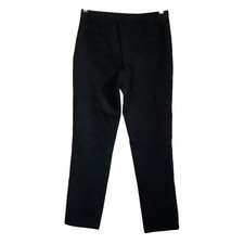 Quince Ultra-Stretch Ponte Straight Leg Pants Black Womens Medium Petite DKBIZ01