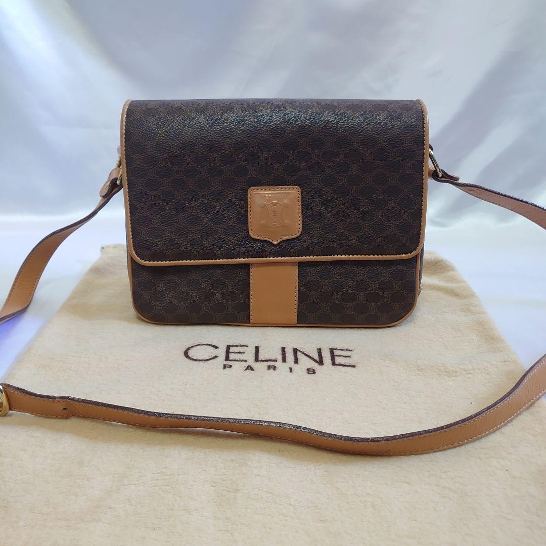 Mint Condition CELINE Macadam Pattern Shoulder Bag - image 1