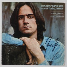 James Taylor JSA Signed Autograph Record Album Vinyl Sweet Baby James