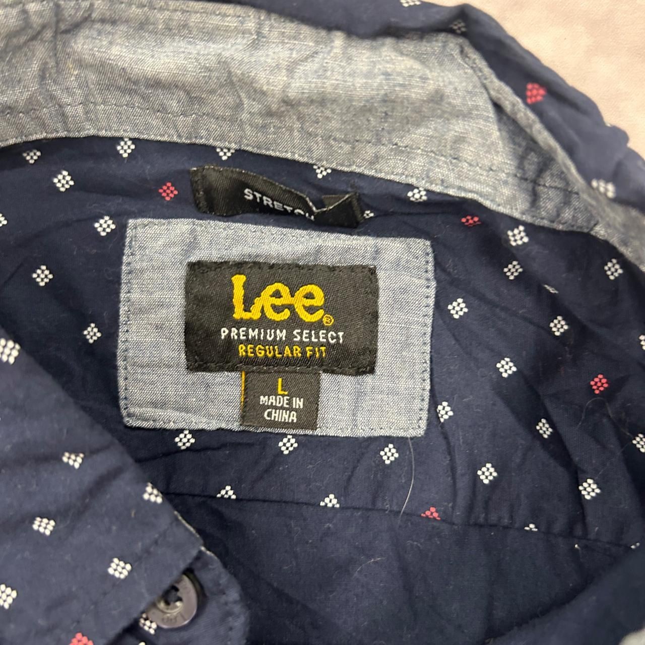 Lee Shirt regular fit patterned short sleeve shirt Men's L thumbnail 4