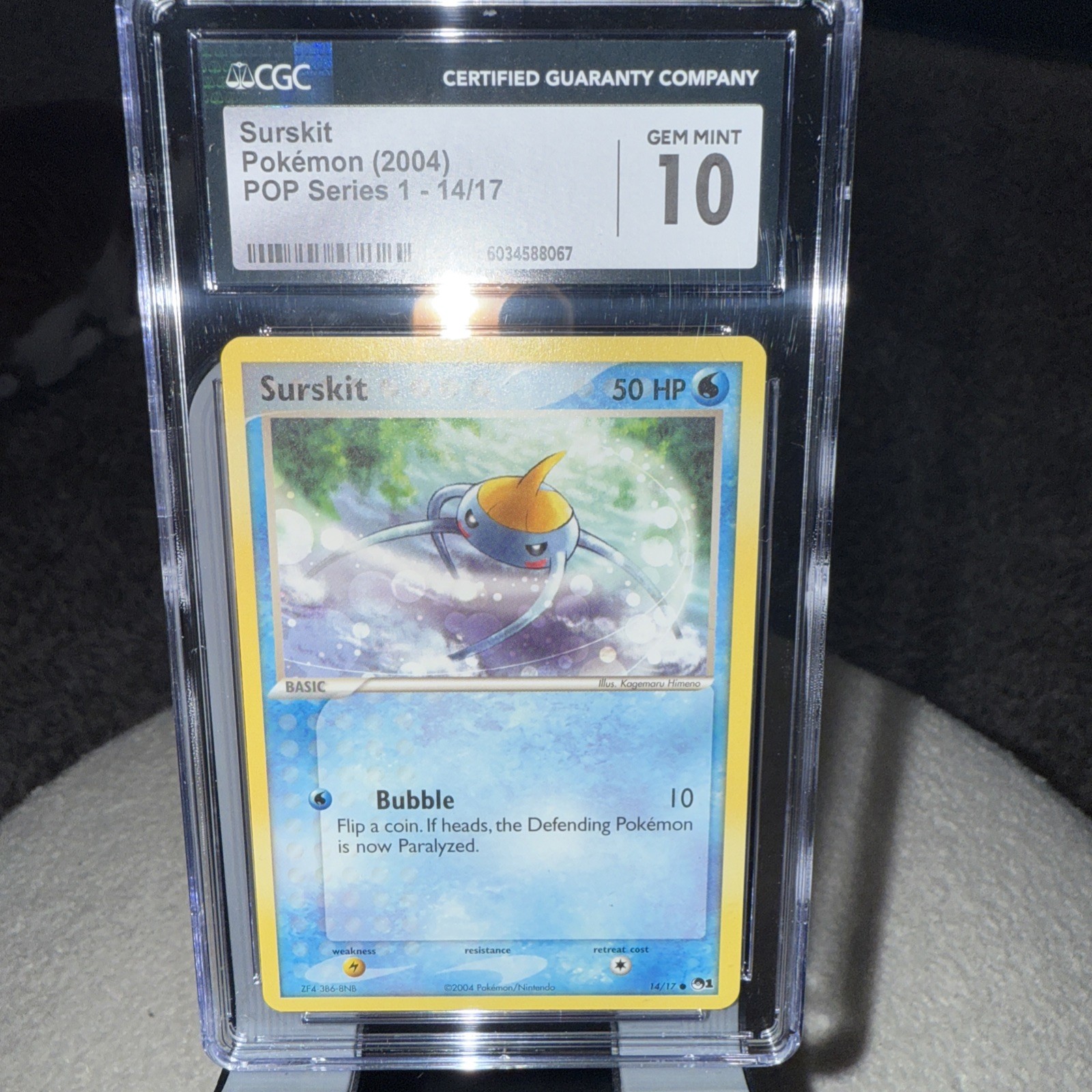 Surskit 14/17 Common Pokemon POP Series 1 Card