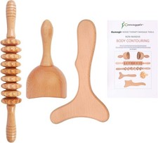 3 in 1 Wood Therapy Massage Tools Set Lymphatic Drainage Body Sculpting Kit
