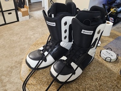 System APX Men\'s Snowboard Boots Black White Size 9 heat moldable liner Preseason Deal 2026 System APX Bindings & Pro Twist Boots  main image 4