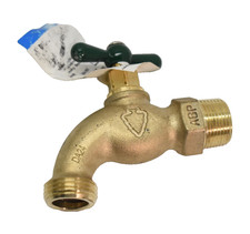 Arrowhead Brass 302LF Hose Bib 3/4" Lead-Free Brass MNPT x Hose Threaded