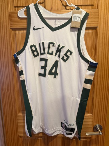 Nike Giannis Antetokounmpo Bucks Swingman Jersey White Size 52 XL NWT $200