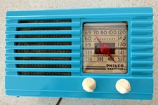 Vintage Philco Transitone Radio PT-25 Tube Radio 1940 Restored Midget Working