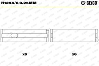 Kurbelwellenlager Glyco H1294 6 025MM FÜR VW