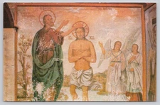 Vintage Patmos Baptism Religious Postcard by Hannibal Greece Photochrome