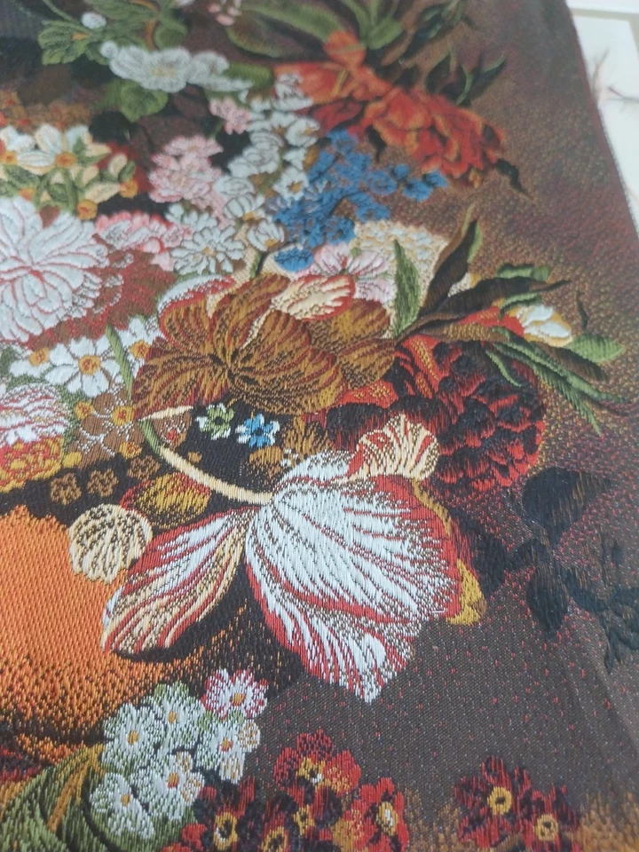 BIANCHINI FERIER 2 Bouquets identiques brodés en fils de soie. Made in France  - Photo 4/4