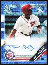 2019 Bowman Chrome Blue Mojo Autographs Telmito Agustin Auto 025/150 Washington