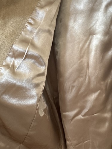 PAMELA MCCOY COLLECTIONS ZIP SUEDE JACKET Long BEIGE Large Excellent - Picture 3 of 9