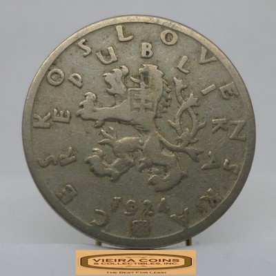 1924 Czechoslovakia 50 Heller - #C56372NQ