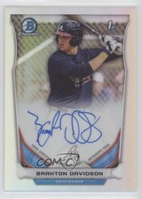 2014 Bowman Draft Chrome Pick Refractor Braxton Davidson #BCA-BD Auto u6m