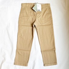 NWT H M Boys Beige Cotton Chinos Pants Size 6 Adjustable Waist 100 Cotton