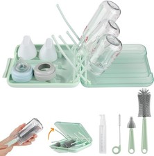 Bottle Brush Set -Baby Travel Essential-6 in 1 Bottle Cleaner Kit with Silicone