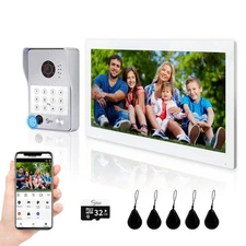 Fingerprint 5 in 1 Unlock Doorbell Video Intercom for Home Touch Screen Video